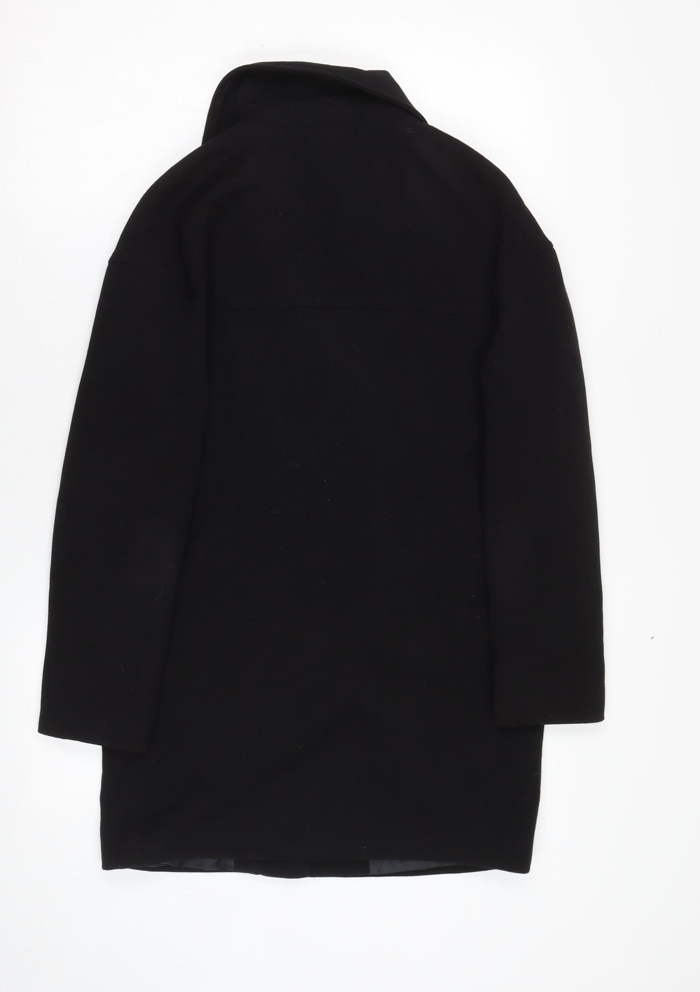 Mango Women's Black XS Overcoat with Buttons