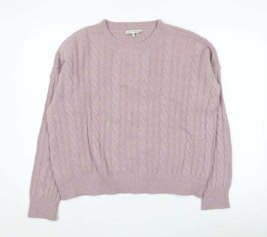 Laura Ashley Women’s Purple Cable-Knit Jumper, Size 16