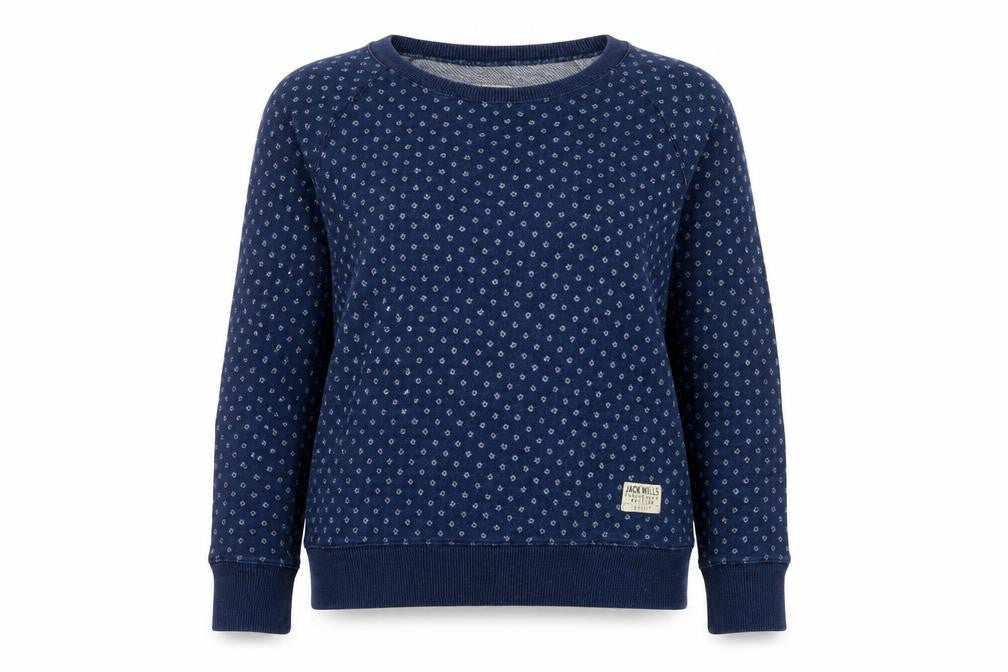 Womens UK 8 Regular Jack Wills Blue Pullover Sweatshirt