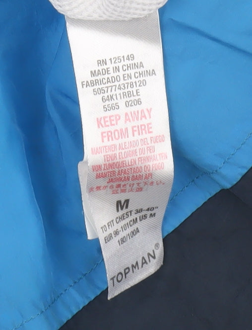 Topman Men's Blue Windbreaker M Casual Jacket