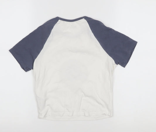 Hollister Boys White and Black Nautical Graphic T-Shirt - S