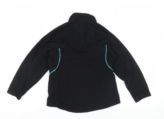 PBsport Boys Black Lightweight 1/4 Zip Fleece Sweatshirt
