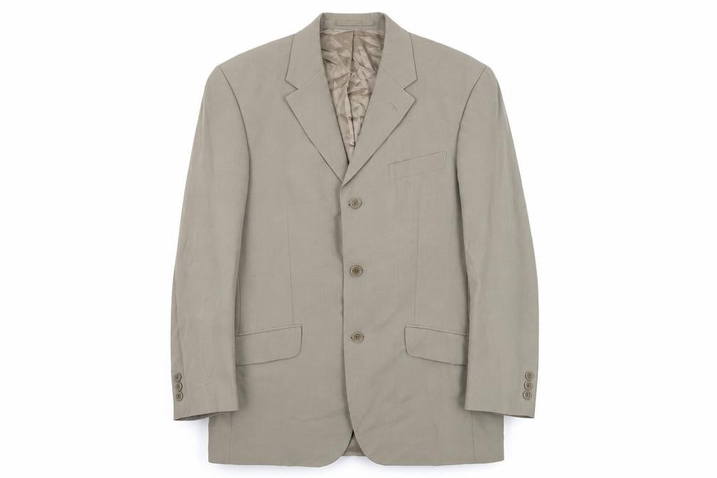 Front view of Linea Beige Men's Blazer, Size 38S, Single-Breasted