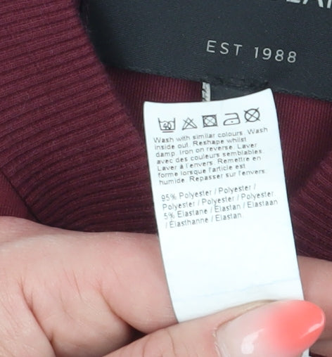 River Island Men's Red Full Zip Sweatshirt XS