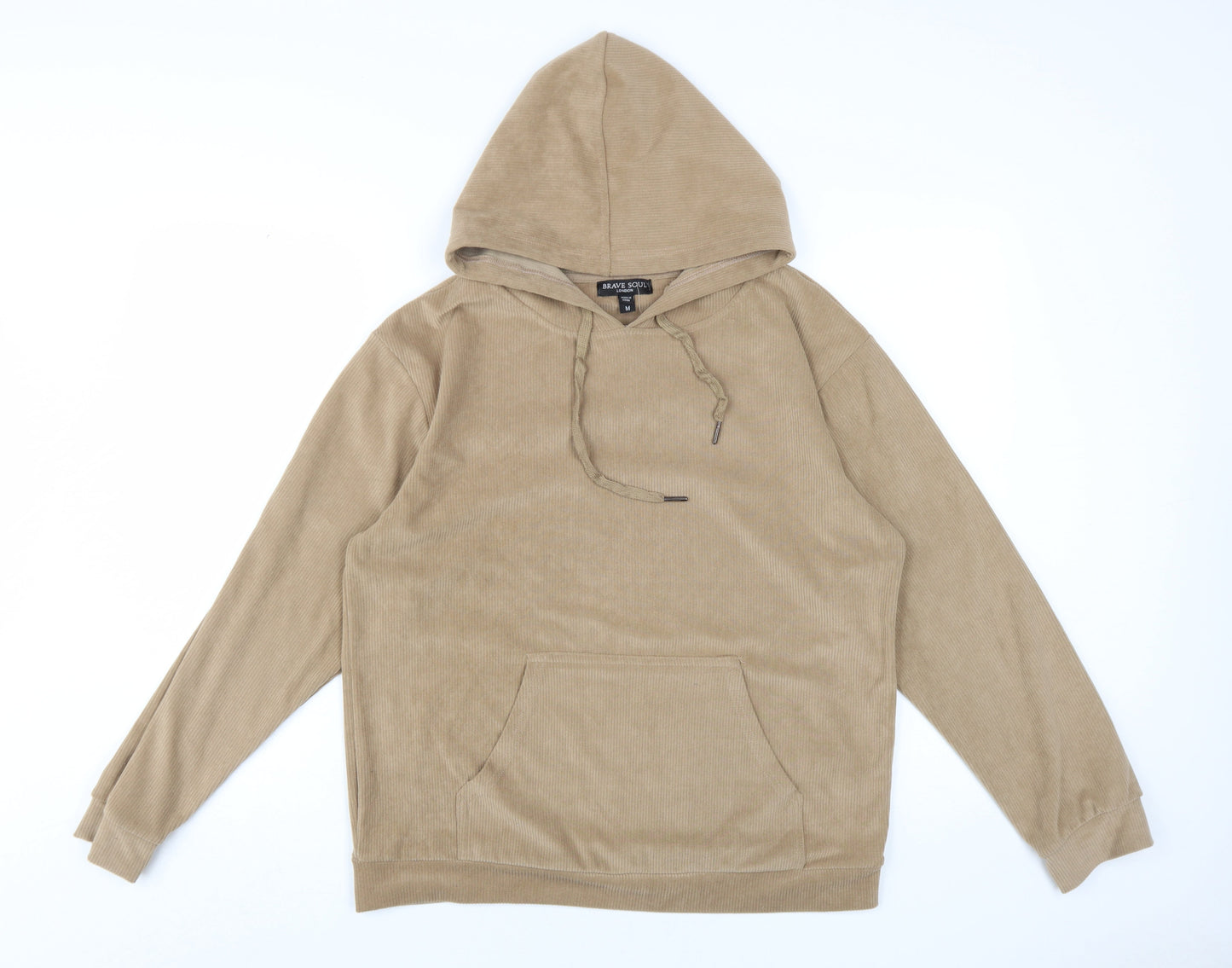 Brave Soul Women's Beige Medium Pullover Hoodie