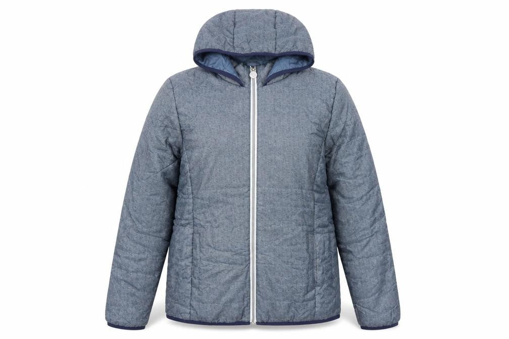 Nathalie Andersen Women's Blue Puffer Jacket, M, Winter Casual
