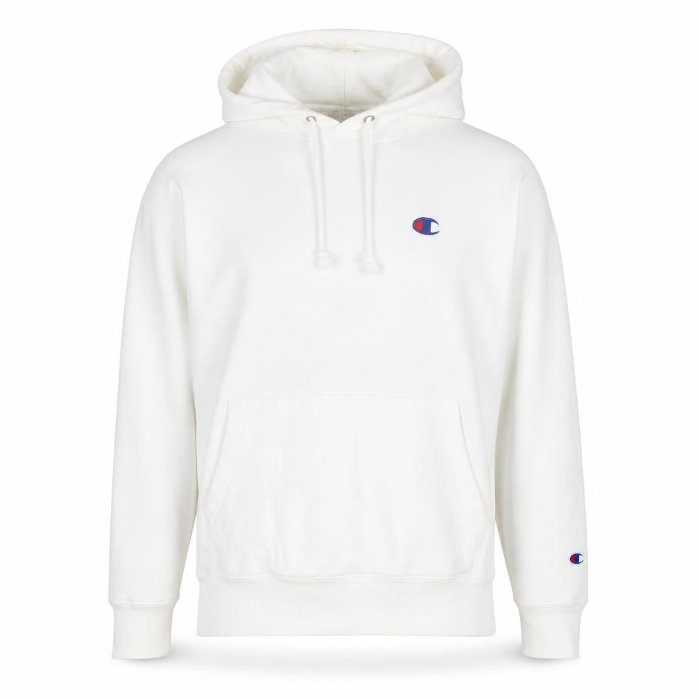 Mens UK L Regular Champion White Pullover Hoodie