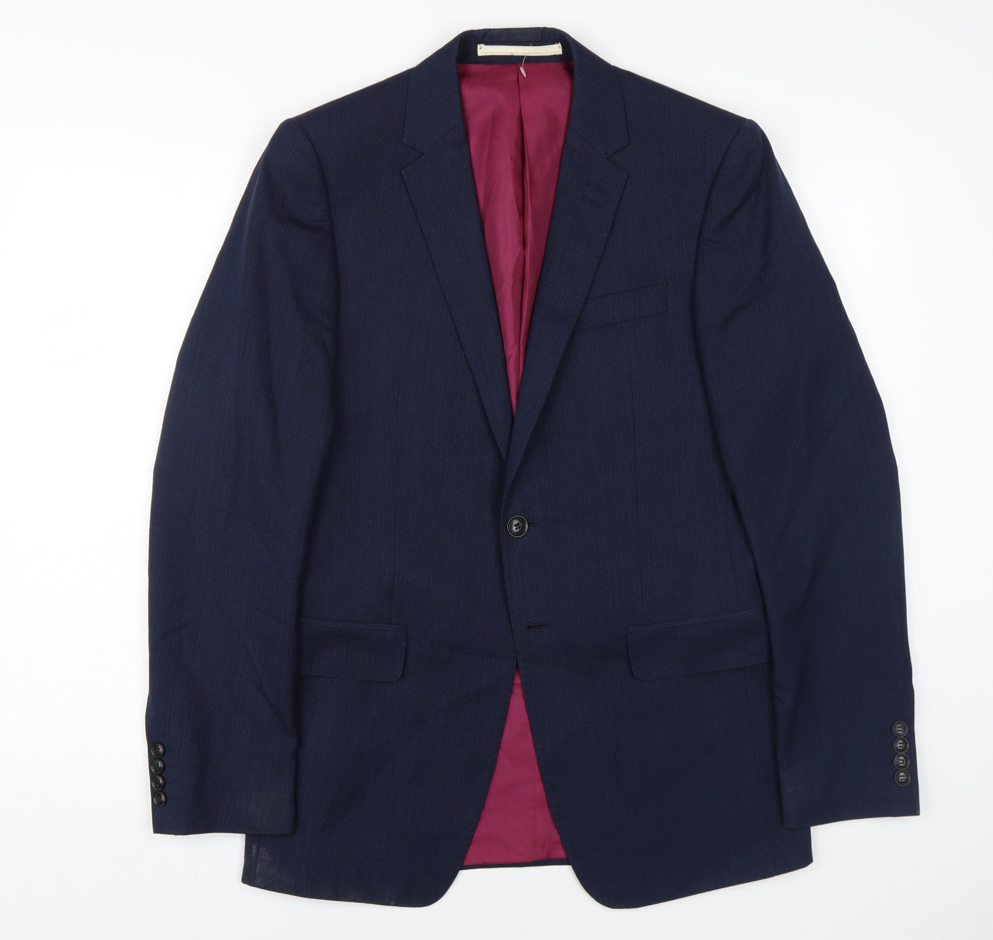 Marks and Spencer Men's Blue Wool Blazer, Size 36L