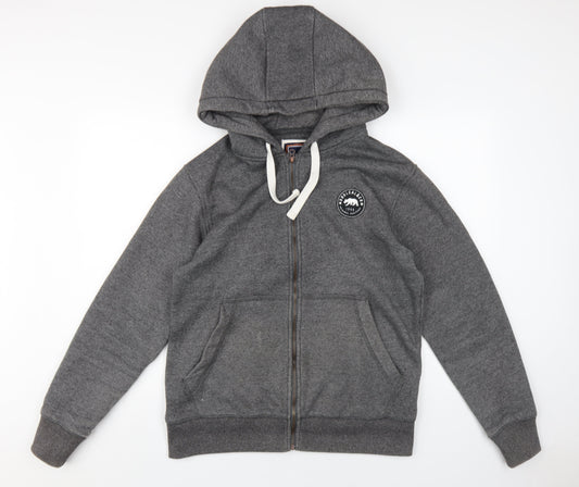 Soulcal & Co Men's Grey Full Zip Hoodie M