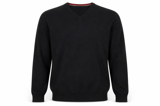 Daniel Hechter Men Black XL V-Neck Pullover Jumper