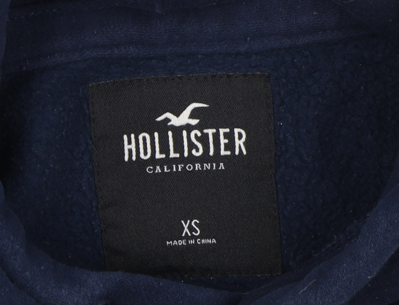 Hollister Men's Blue Beige Pullover Hoodie XS