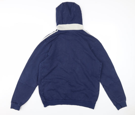 Adidas Blue Men's Hoodie, Medium, Graphic Sport Style
