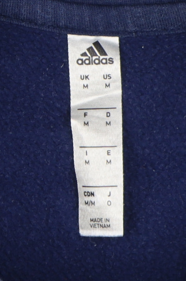 Adidas Blue Men's Hoodie, Medium, Graphic Sport Style