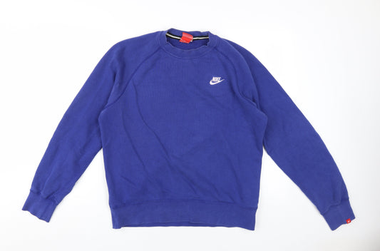 Nike Men's Blue Pullover Sweatshirt, Medium