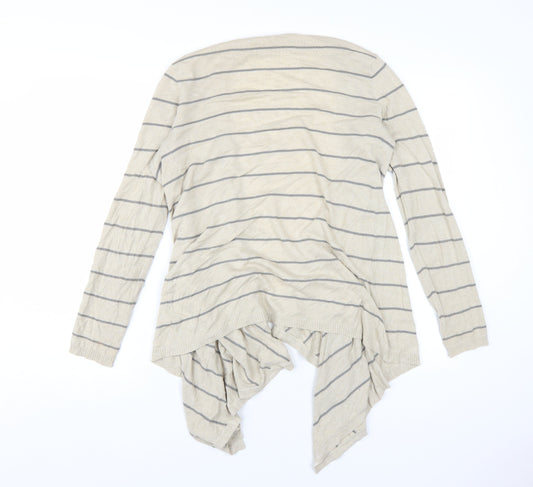 FatFace Women's Beige Striped Cardigan Size 8