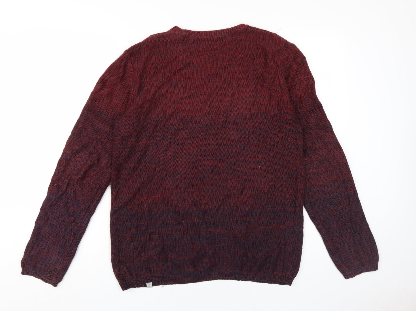 Jack & Jones Men's Red Pullover Jumper, Size S, Crew Neck