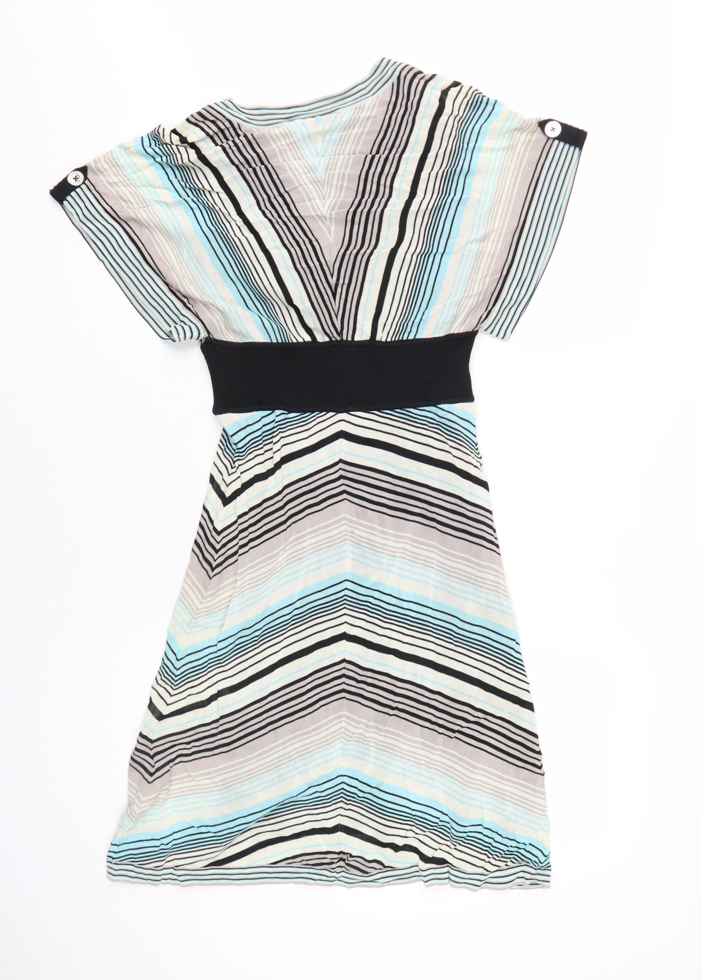 Karen Millen Women's Striped V-Neck Dress Size 6