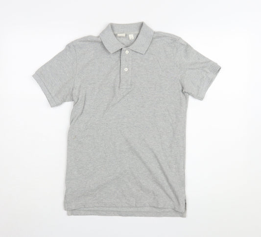Gap Boys Grey Polo Shirt Size L Regular Fit