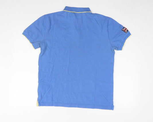 Hackett London Men's Blue Polo Medium, Classic British Style