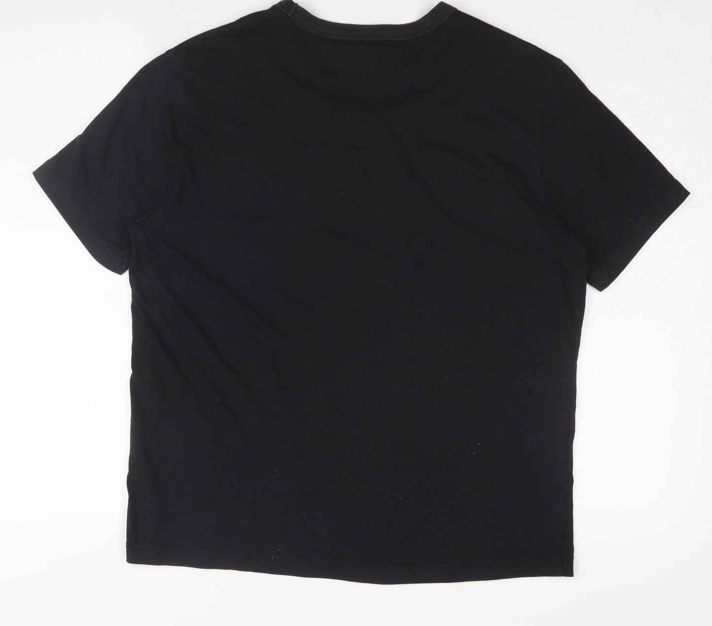 Champion Men's Black T-Shirt Medium, Solid Casual Tee