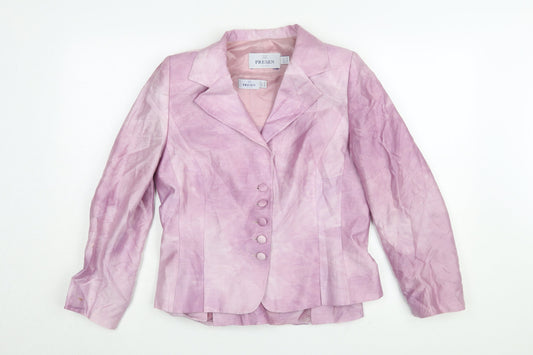Presen Pink Silk Linen Women's Blazer Size 10