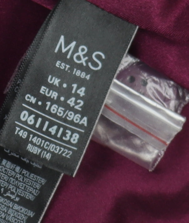 Marks and Spencer Women's Purple Overcoat Size 14