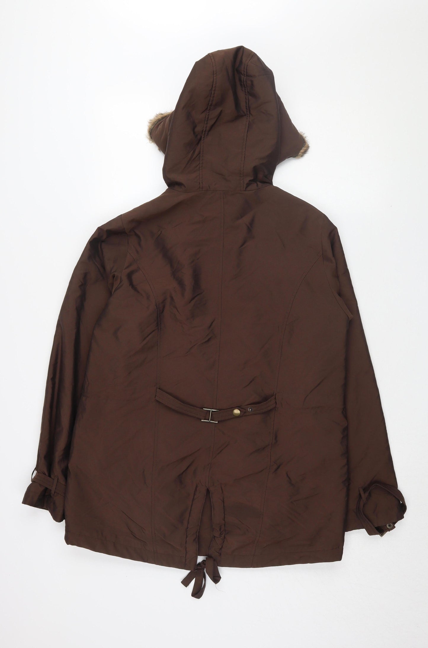 Changes by Together Brown Hooded Parka Coat Size 12