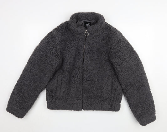 New Look Teens Black Fleece Jacket Size 14 Casual Wear