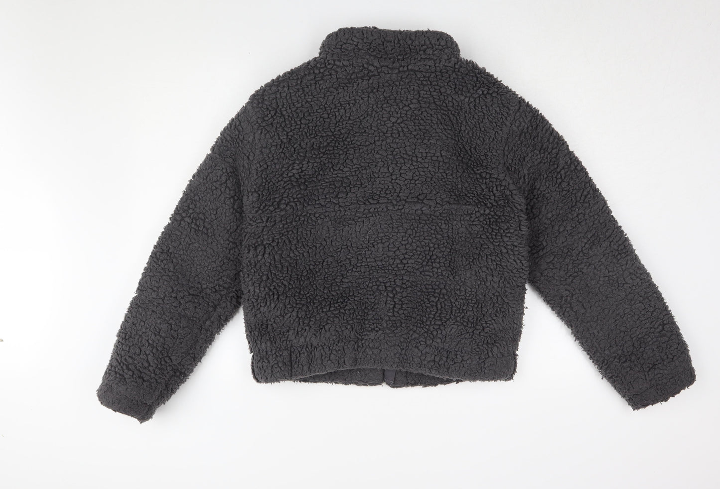 New Look Teens Black Fleece Jacket Size 14 Casual Wear