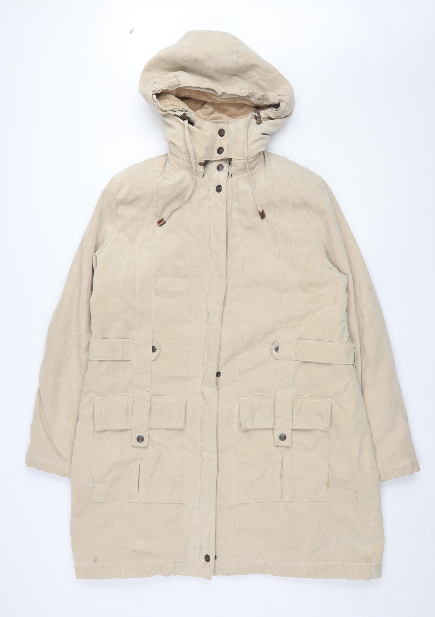 Klass Collection Women's Beige Parka Jacket Size M
