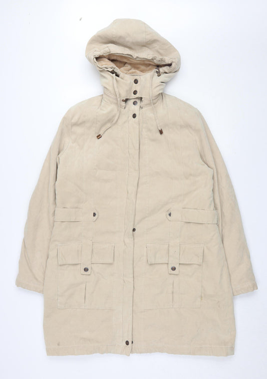 Klass Collection Women's Beige Parka Jacket Size M