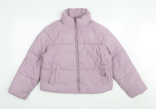 Monki Women's Purple XS Puffer Jacket
