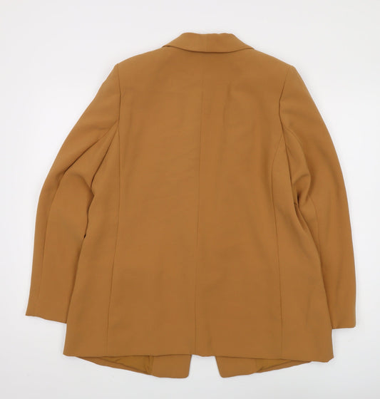 Next Women's Brown Shawl Lapel Blazer UK 14