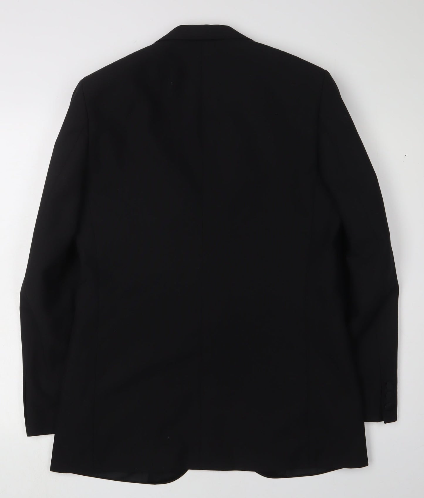 St Michael Men's Black Tuxedo Suit Jacket, 38R, Shawl Lapel