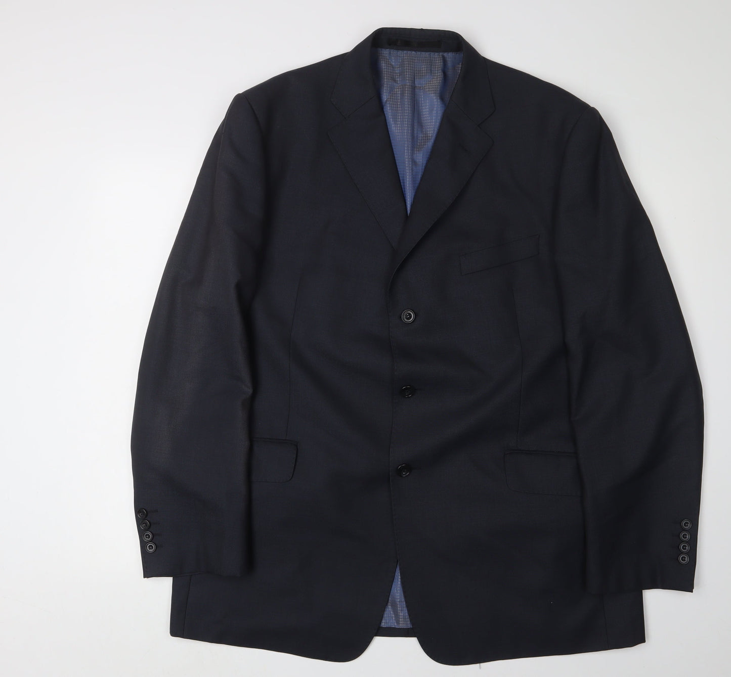 Marks and Spencer Men's Blue Wool Blazer, 44R Regular