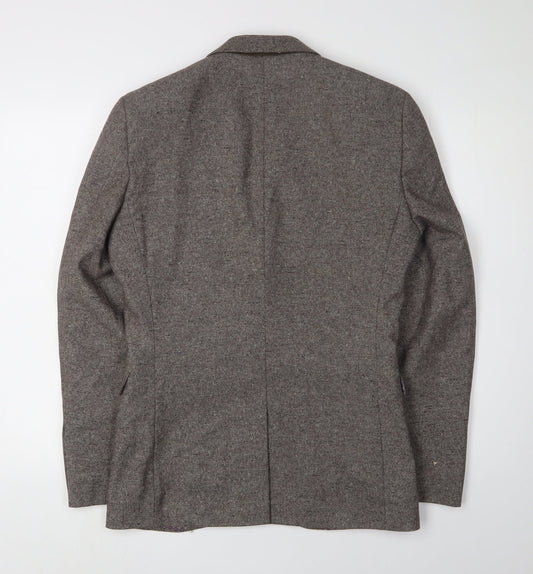 Next Men's Brown Slim Fit Blazer, Size 36R, Regular Length