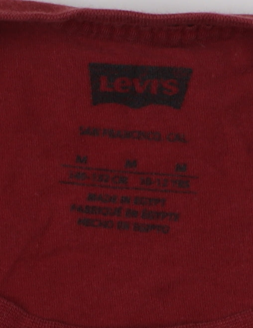 Levi's Boys Red Graphic Print T-Shirt M Basic Style