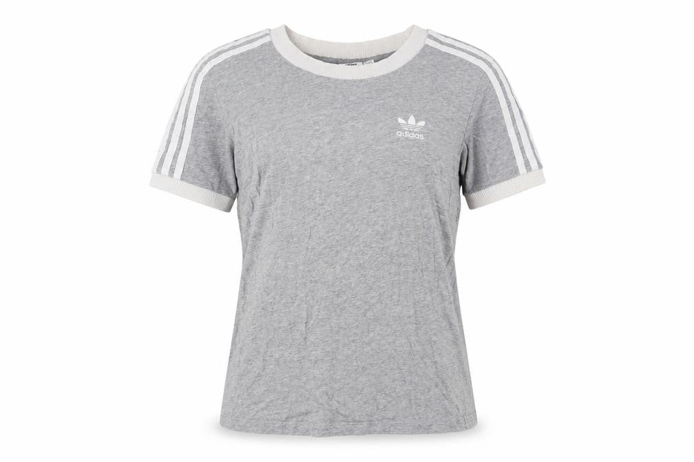 Womens UK Size 10 adidas Grey Cotton T-Shirt