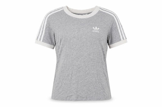 Womens UK Size 10 adidas Grey Cotton T-Shirt