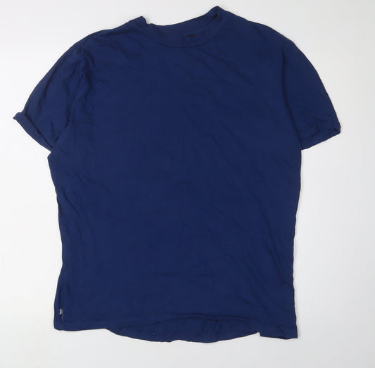Brave Soul Men's Blue Crew Neck T-Shirt, Size M