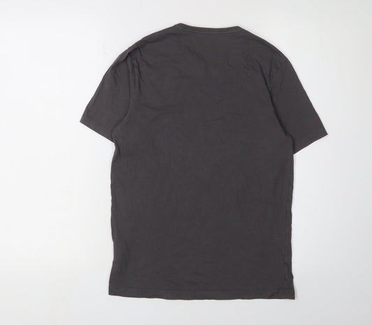 Hugo Boss Men's Black Crew Neck Cotton T-Shirt, Size S