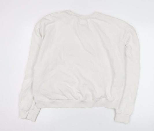 Replay Unisex White XL Pullover Logo Sweatshirt