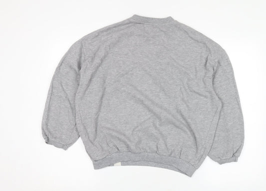 Pull & Bear Grey USA Logo Sweatshirt Unisex S Casual