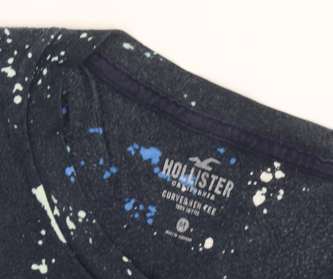 Hollister Men's Black Graphic Print T-Shirt, Size M