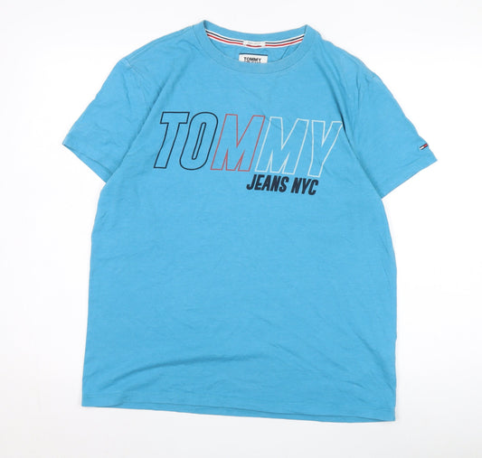Tommy Jeans Men’s Blue Logo T-Shirt Medium