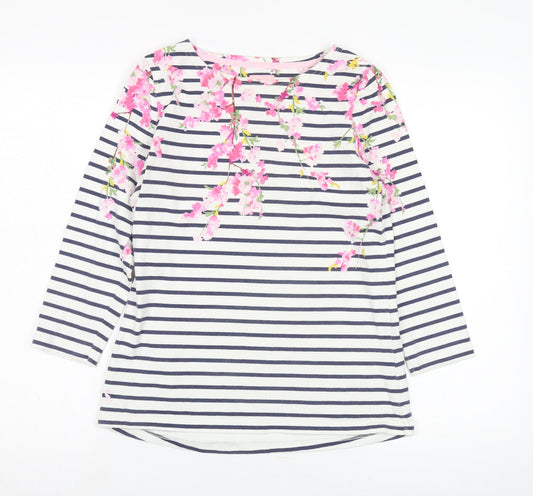 Joules Women's Multicoloured Striped 3/4 Sleeve T-Shirt