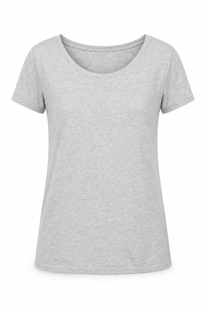 Gap Women's Grey V-Neck Basic T-Shirt Medium