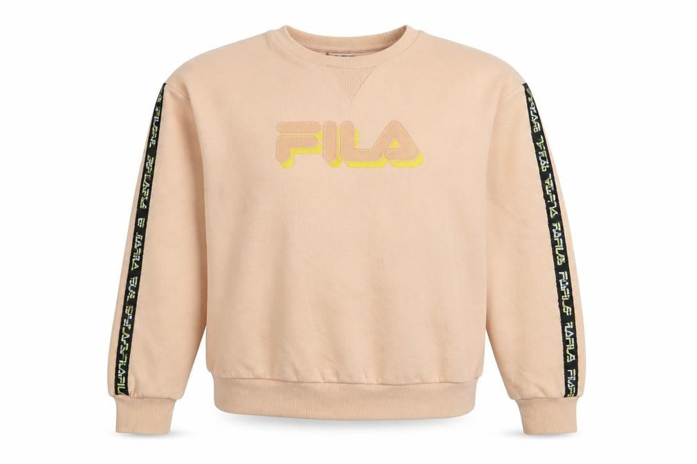 Womens UK S Regular FILA Beige Pullover Sweatshirt