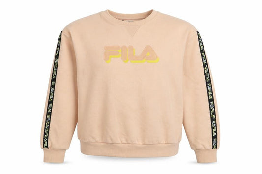 Womens UK S Regular FILA Beige Pullover Sweatshirt