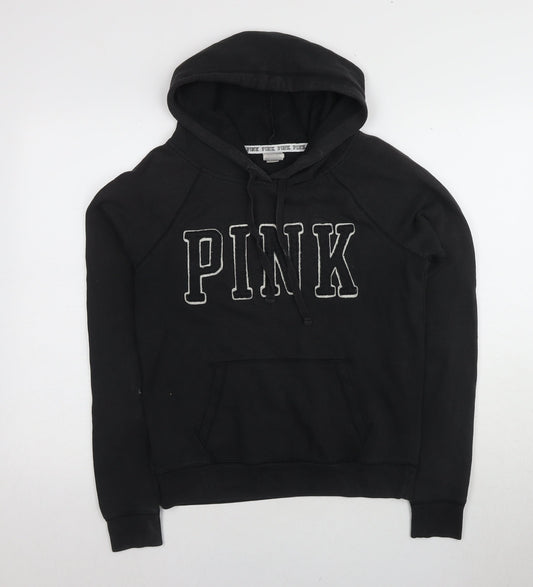 Victoria's Secret PINK Women's Black Hoodie Size S